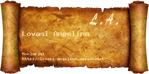 Lovasi Angelina névjegykártya